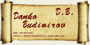Danko Budimirov vizit kartica